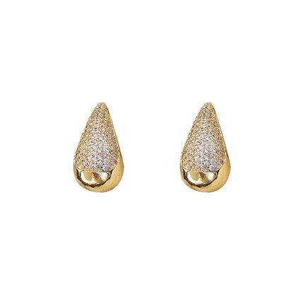 1 Pair Simple Style Geometric Plating Alloy Ear Studs