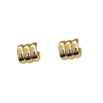 1 Pair Simple Style Geometric Plating Alloy Ear Studs