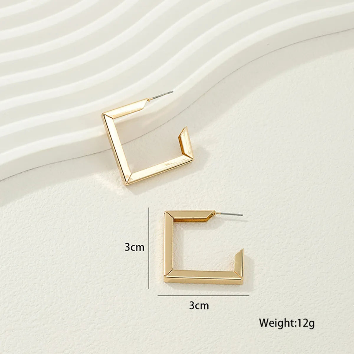 1 Pair Simple Style Geometric Plating Alloy Earrings