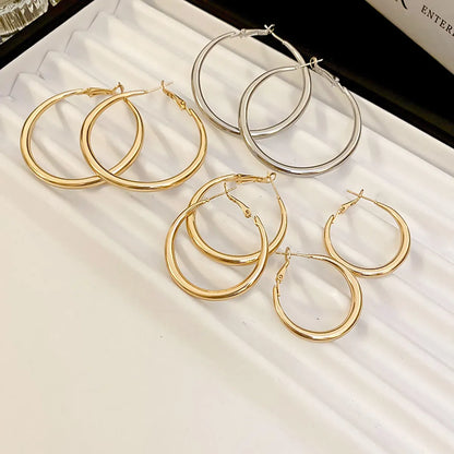 1 Pair Simple Style Geometric Plating Alloy Earrings