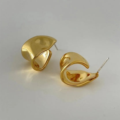 1 Pair Simple Style Geometric Plating Alloy Gold Plated Ear Studs