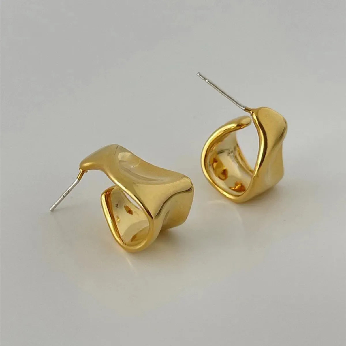 1 Pair Simple Style Geometric Plating Alloy Gold Plated Ear Studs