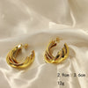 1 Pair Simple Style Geometric Plating Alloy Hoop Earrings Ear Studs