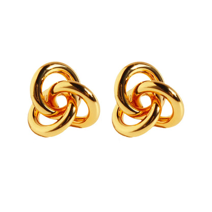 1 Pair Simple Style Geometric Plating Brass Ear Studs