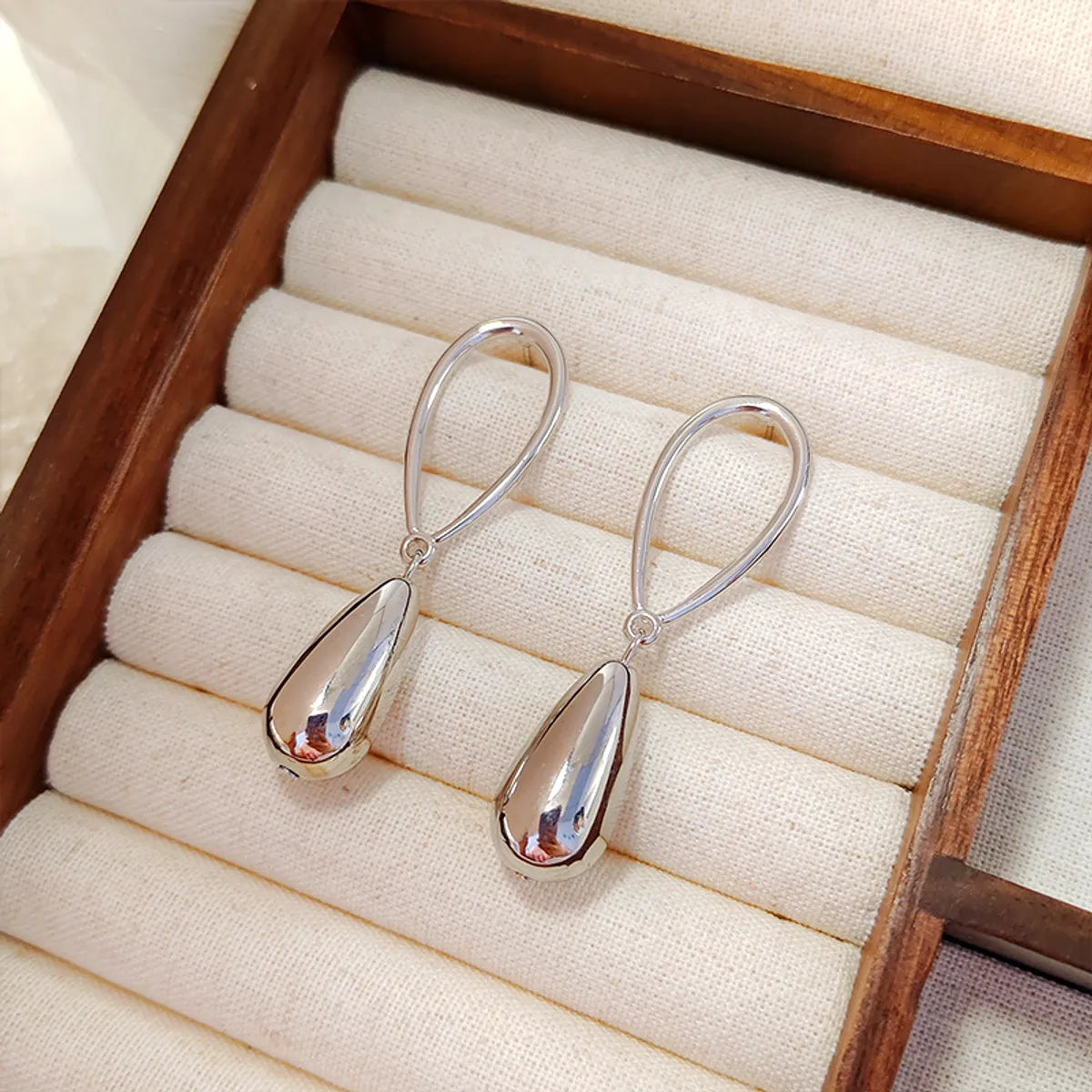 1 Pair Simple Style Geometric Plating CCB Drop Earrings