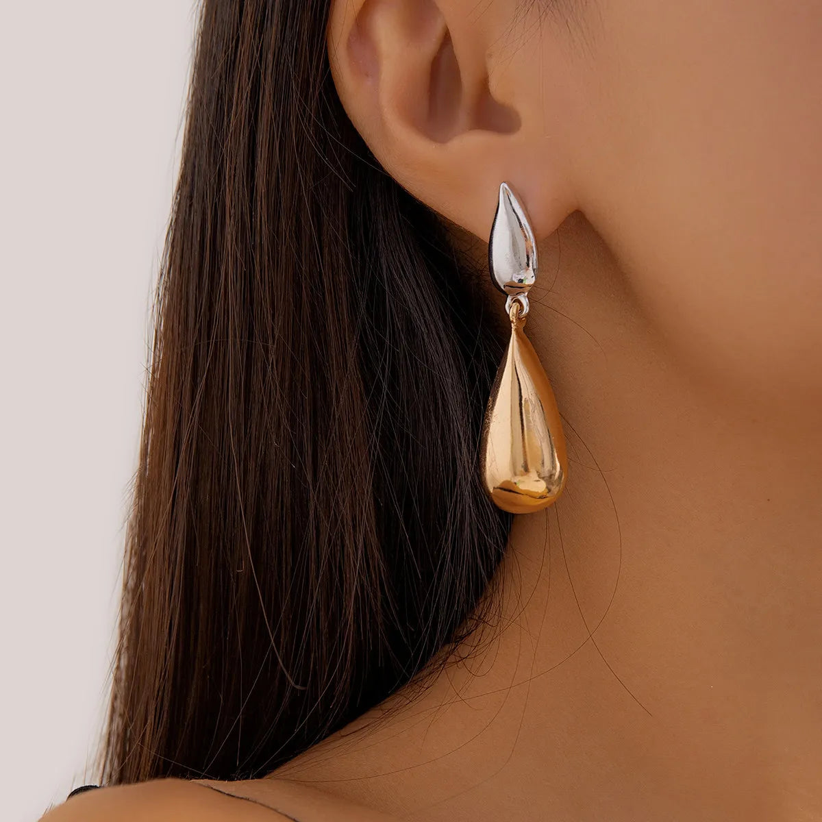 1 Pair Simple Style Geometric Plating CCB Drop Earrings