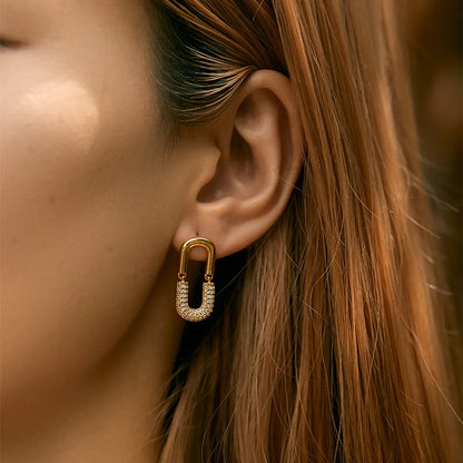 1 Pair Simple Style Geometric Plating Copper Drop Earrings