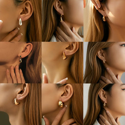 1 Pair Simple Style Geometric Plating Copper Ear Studs