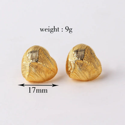 1 Pair Simple Style Geometric Plating Copper Gold Plated Silver Plated Ear Studs