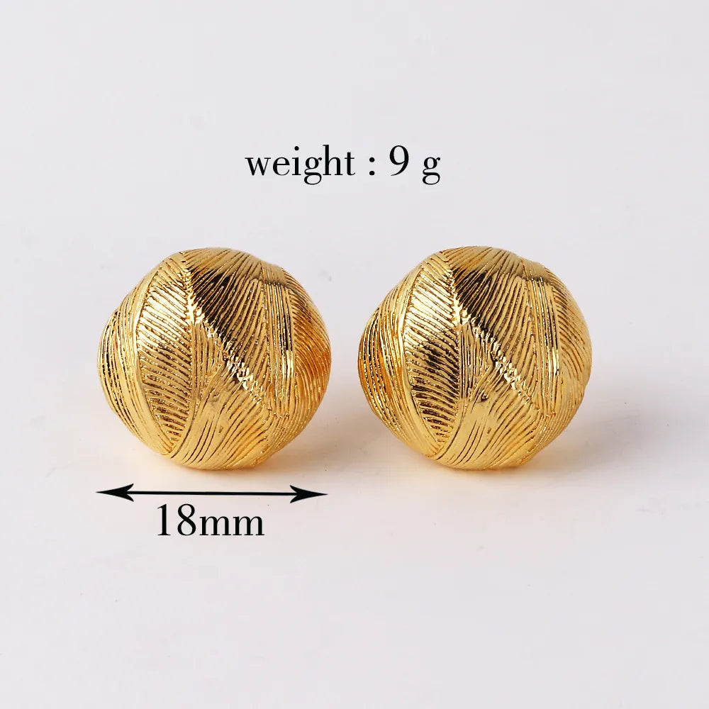 1 Pair Simple Style Geometric Plating Copper Gold Plated Silver Plated Ear Studs