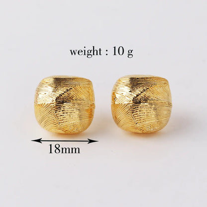 1 Pair Simple Style Geometric Plating Copper Gold Plated Silver Plated Ear Studs