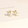 1 Pair Simple Style Geometric Plating Copper Zircon Ear Studs