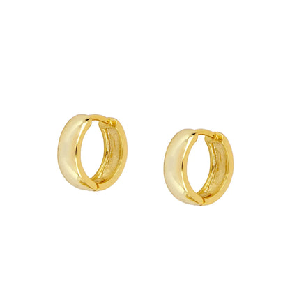 1 Pair Simple Style Geometric Plating Inlay Copper Zircon 18k Gold Plated Hoop Earrings Ear Cuffs