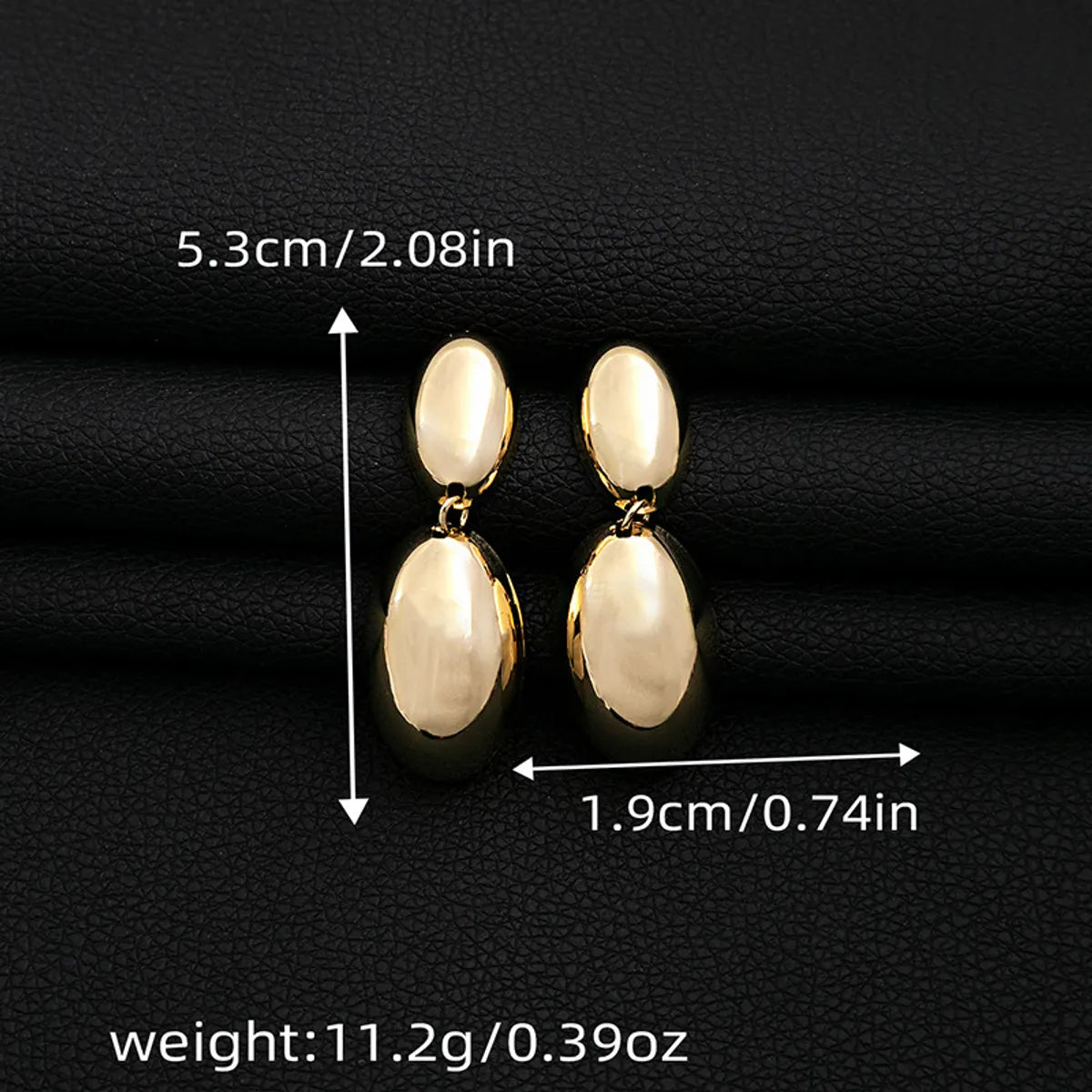 1 Pair Simple Style Geometric Plating Iron Drop Earrings