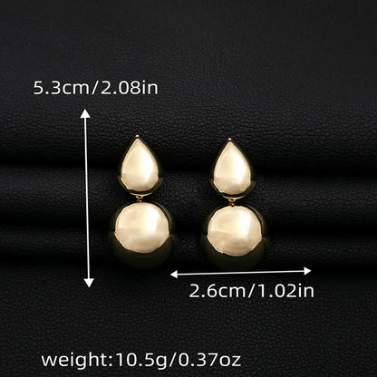 1 Pair Simple Style Geometric Plating Iron Drop Earrings