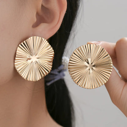 1 Pair Simple Style Geometric Plating Metal Drop Earrings