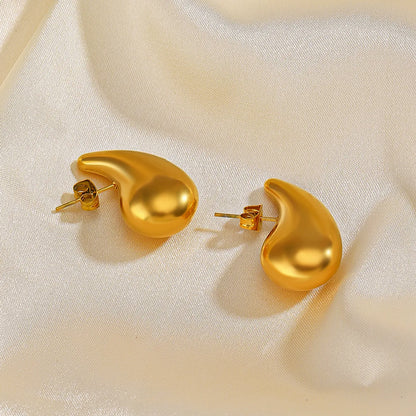 1 Pair Simple Style Geometric Plating Stainless Steel 18k Gold Plated Ear Studs