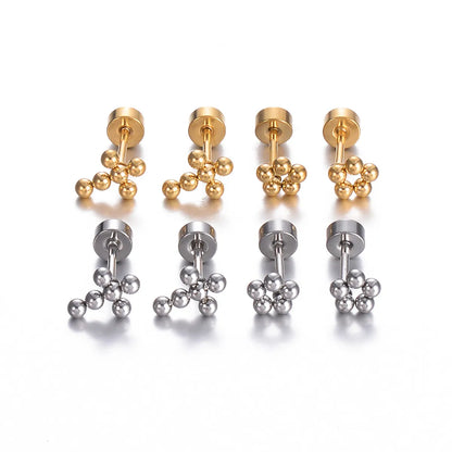 1 Pair Simple Style Geometric Plating Stainless Steel Ear Studs