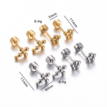 1 Pair Simple Style Geometric Plating Stainless Steel Ear Studs