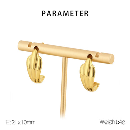 1 Pair Simple Style Geometric Plating Stainless Steel Gold Plated Ear Studs