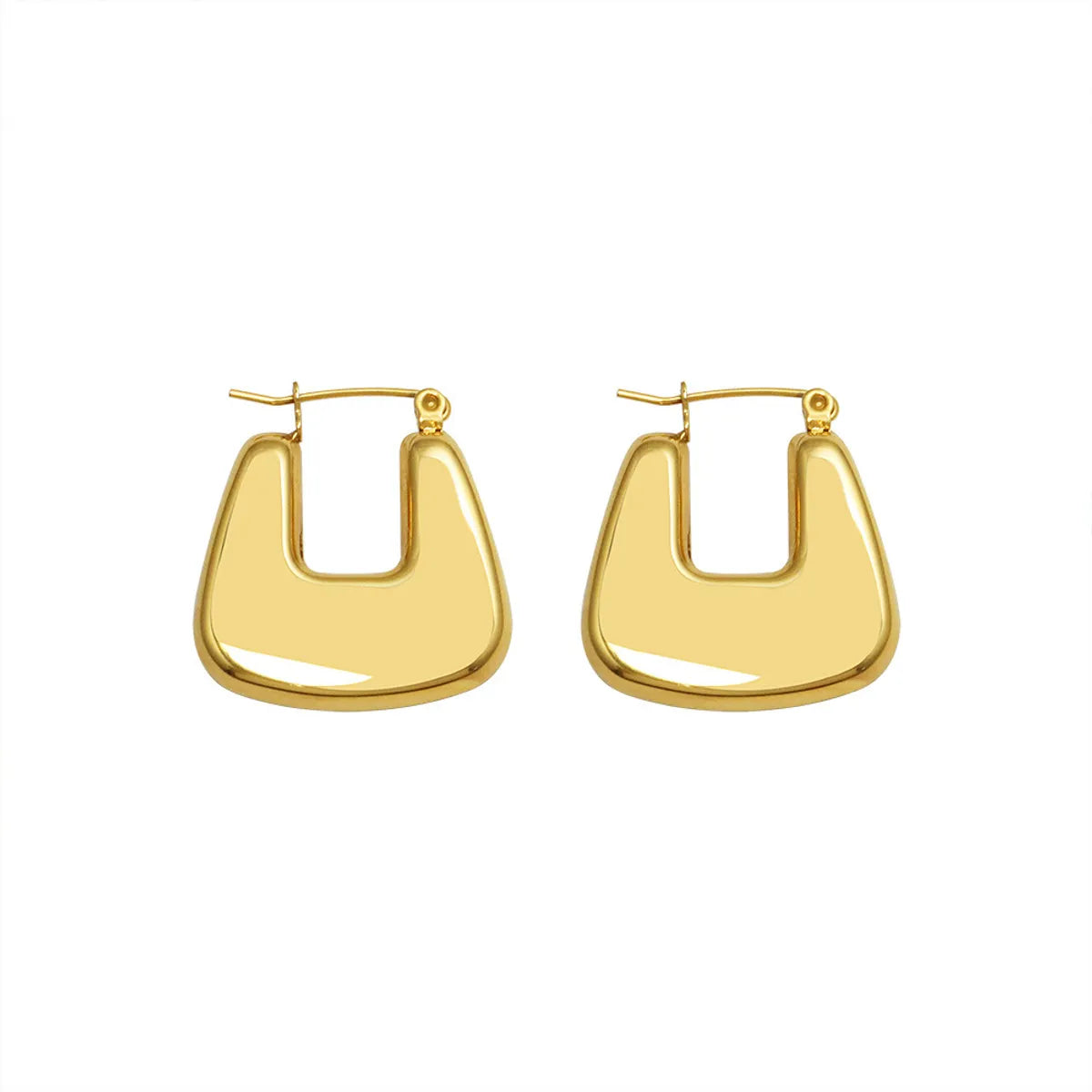 1 Pair Simple Style Geometric Plating Stainless Steel Gold Plated Earrings