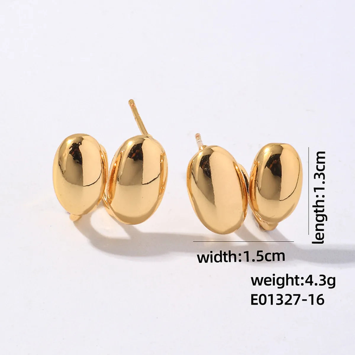 1 Pair Simple Style Geometric Plating Stainless Steel Hoop Earrings Drop Earrings