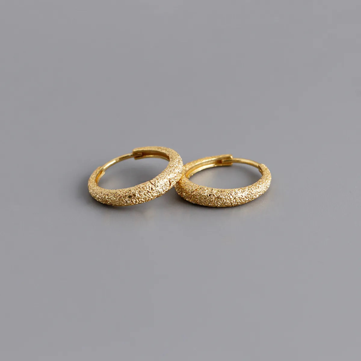 1 Pair Simple Style Geometric Plating Sterling Silver 18k Gold Plated White Gold Plated Hoop Earrings