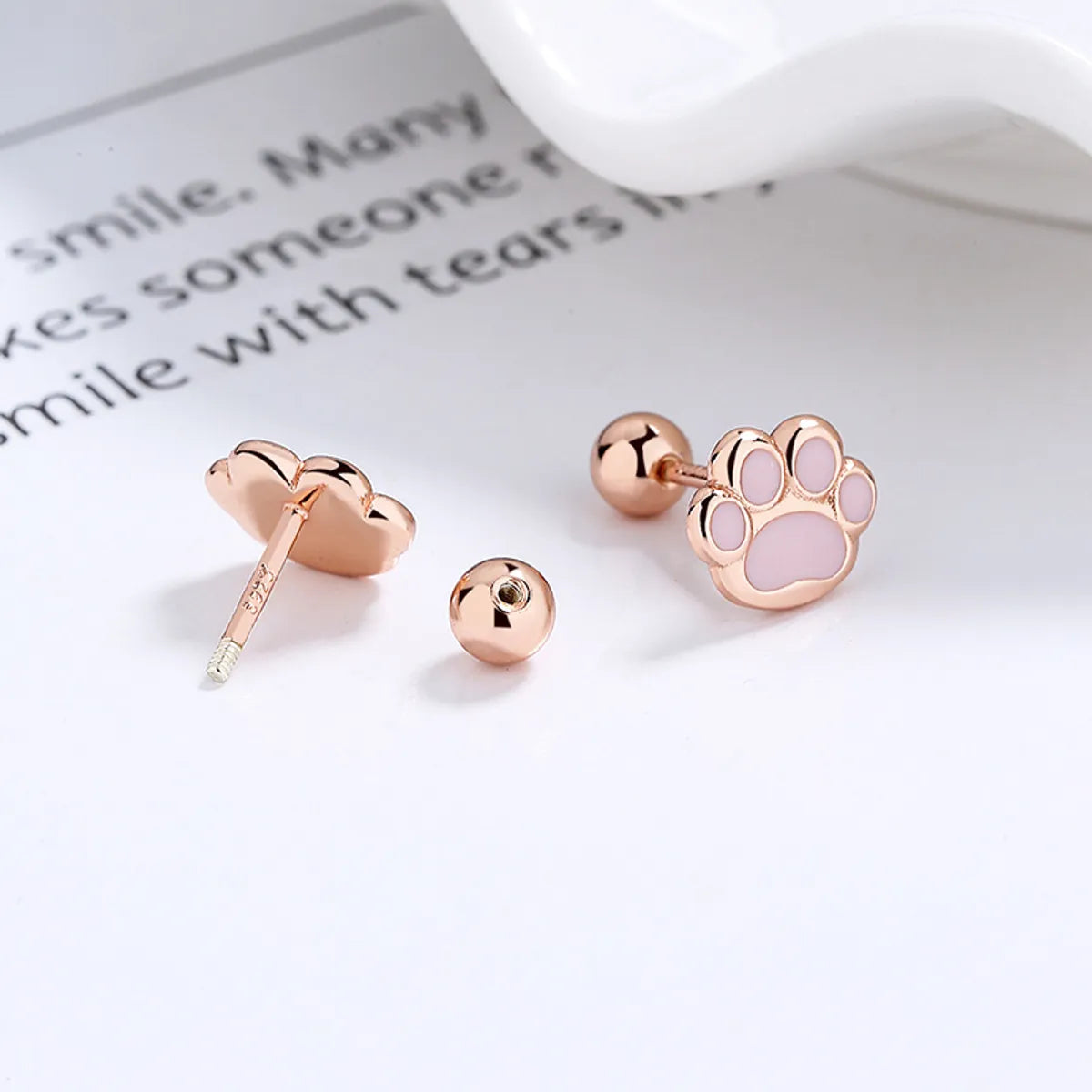 1 Pair Simple Style Geometric Plating Sterling Silver Ear Studs