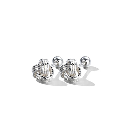 1 Pair Simple Style Geometric Plating Sterling Silver Ear Studs