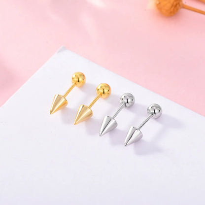 1 Pair Simple Style Geometric Plating Sterling Silver Ear Studs