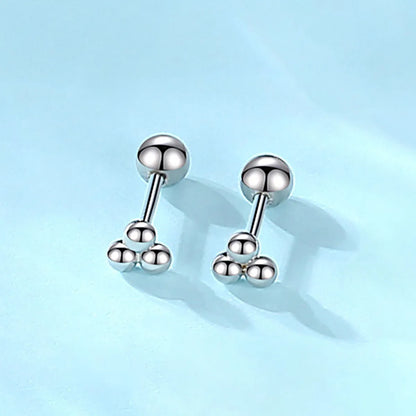 1 Pair Simple Style Geometric Plating Sterling Silver Ear Studs