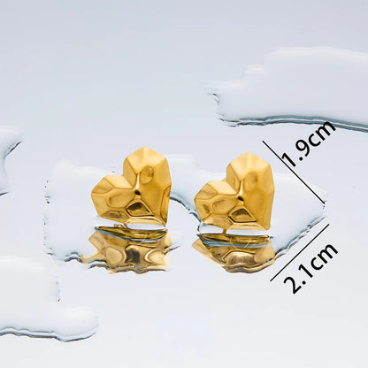 1 Pair Simple Style Geometric Plating Titanium Steel 18K Gold Plated Ear Studs