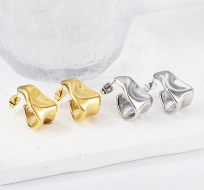 1 Pair Simple Style Geometric Plating Titanium Steel Ear Studs