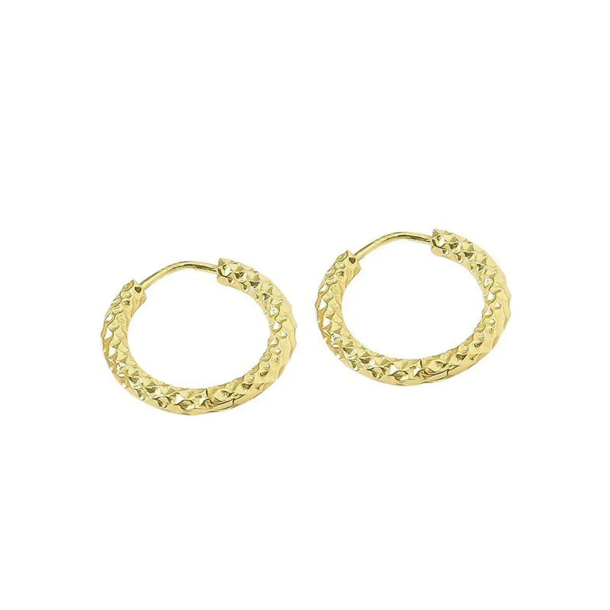 1 Pair Simple Style Geometric Plating Titanium Steel Earrings