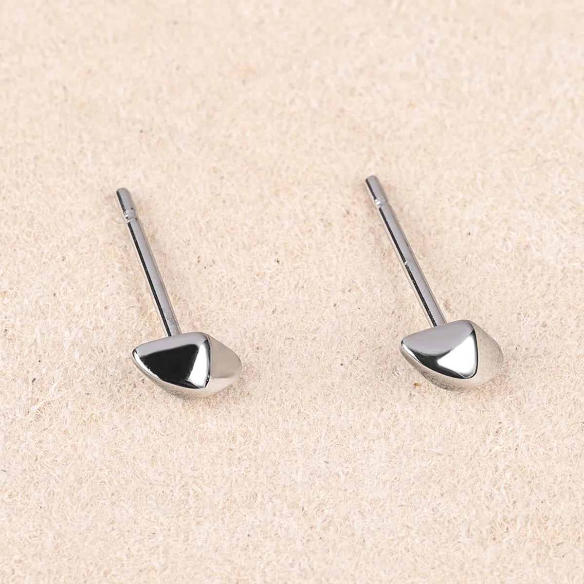 1 Pair Simple Style Geometric Polishing 316 Stainless Steel  Ear Studs