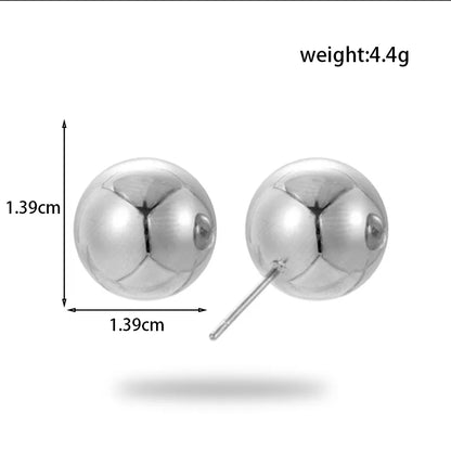 1 Pair Simple Style Geometric Round Hollow Out 304 Stainless Steel Earrings