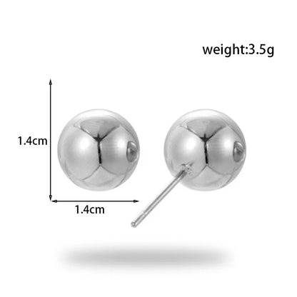 1 Pair Simple Style Geometric Round Hollow Out 304 Stainless Steel Earrings