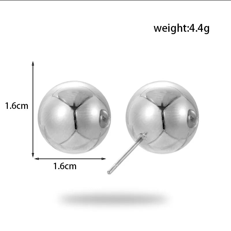 1 Pair Simple Style Geometric Round Hollow Out 304 Stainless Steel Earrings