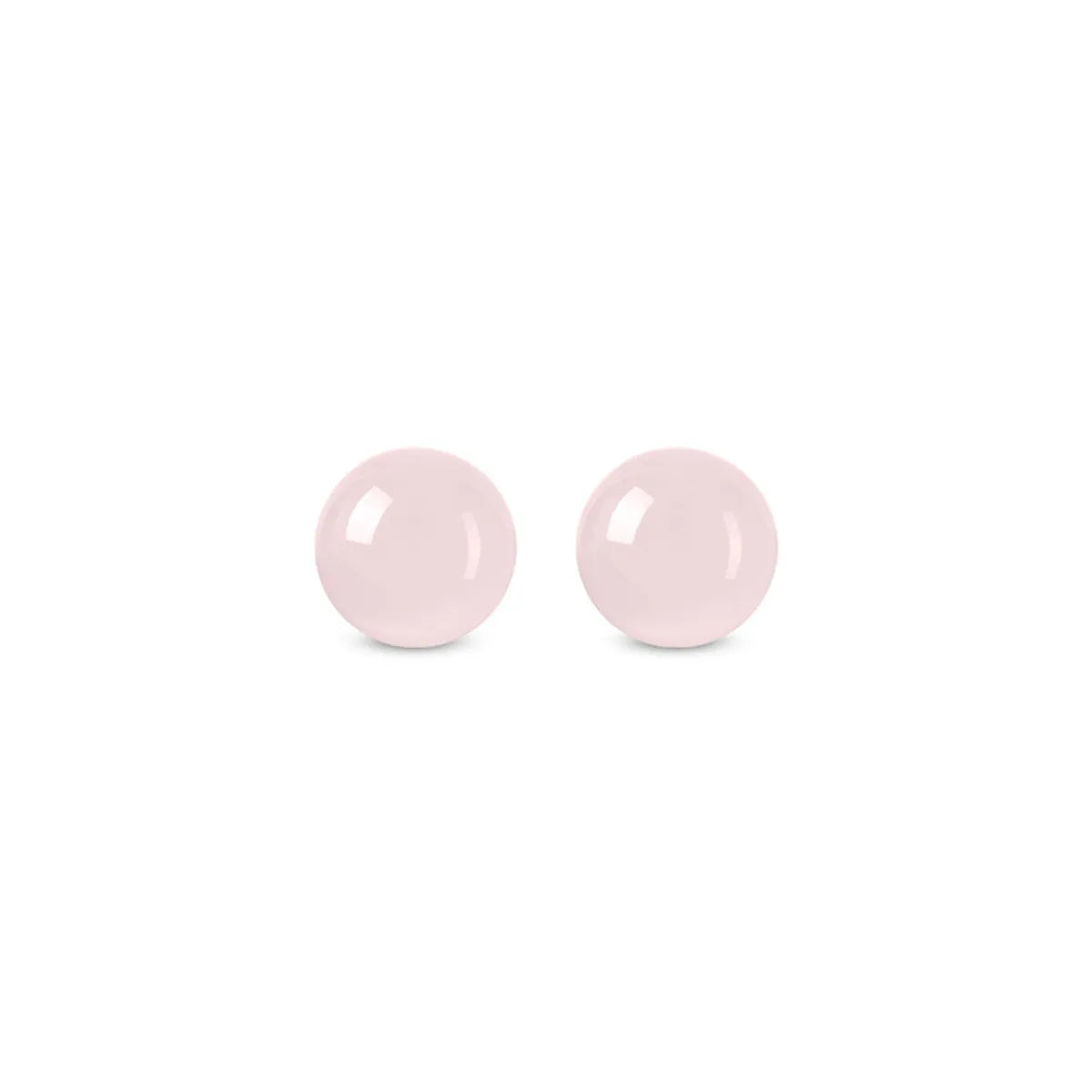 1 Pair Simple Style Geometric Round Plating Rose Quartz Green Aventurine Copper Ear Studs