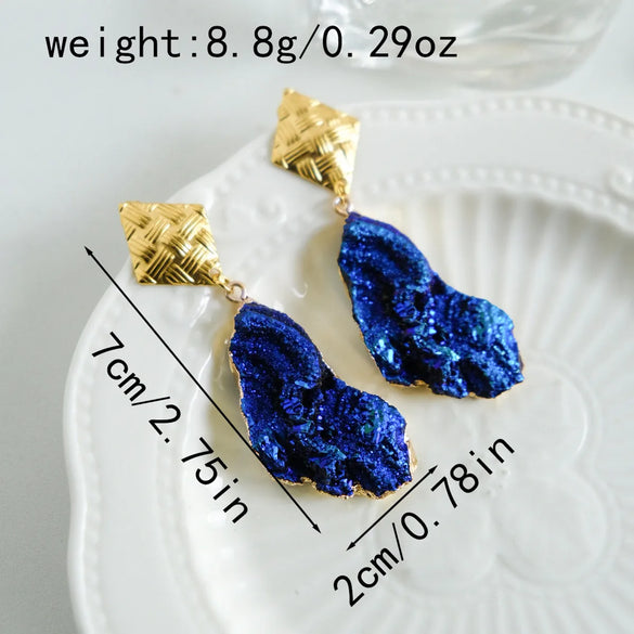 1 Pair Simple Style Geometric Solid Color 304 Stainless Steel Drop Earrings