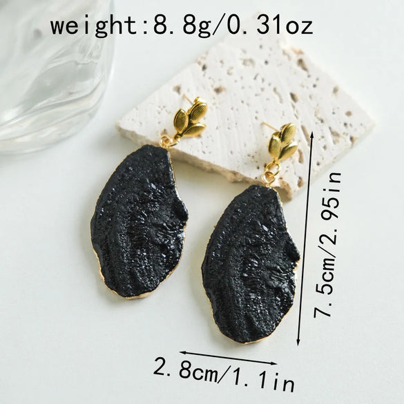 1 Pair Simple Style Geometric Solid Color 304 Stainless Steel Drop Earrings