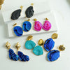 1 Pair Simple Style Geometric Solid Color 304 Stainless Steel Drop Earrings