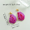 1 Pair Simple Style Geometric Solid Color 304 Stainless Steel Drop Earrings
