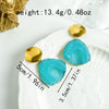 1 Pair Simple Style Geometric Solid Color 304 Stainless Steel Drop Earrings