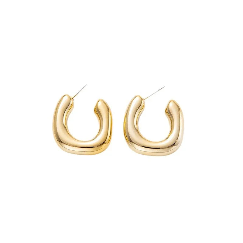 1 Pair Simple Style Geometric Solid Color Plating Arylic Gold Plated Silver Plated Ear Studs