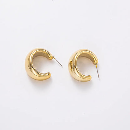 1 Pair Simple Style Geometric Solid Color Plating Arylic Gold Plated Silver Plated Ear Studs