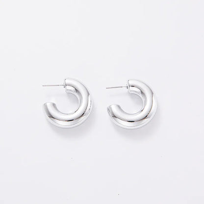 1 Pair Simple Style Geometric Solid Color Plating Arylic Gold Plated Silver Plated Ear Studs