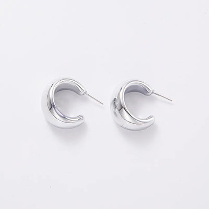 1 Pair Simple Style Geometric Solid Color Plating Arylic Gold Plated Silver Plated Ear Studs