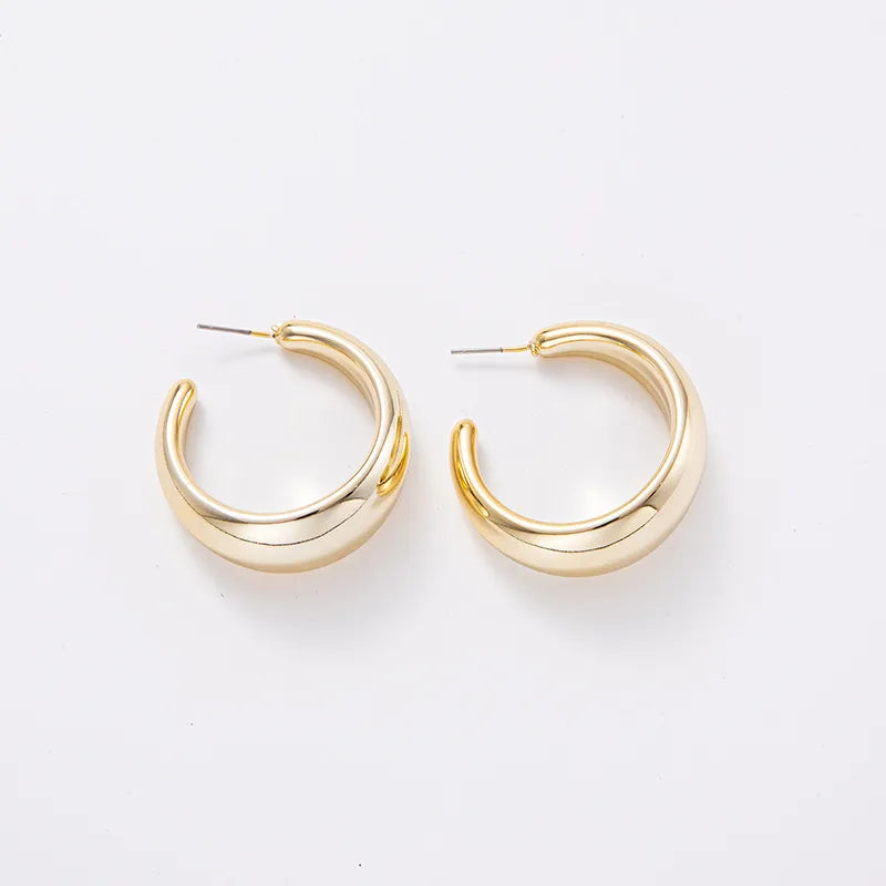 1 Pair Simple Style Geometric Solid Color Plating Arylic Gold Plated Silver Plated Ear Studs