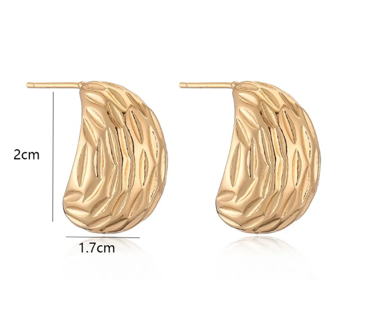 1 Pair Simple Style Geometric Solid Color Plating Copper 18k Gold Plated Ear Studs